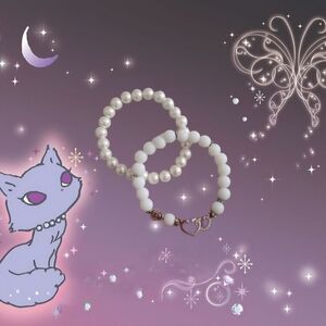 Elegant White Beaded Bracelets